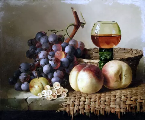 Still Life of Fruit and Glass