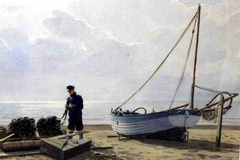 Fisherman on Dunwich Beach