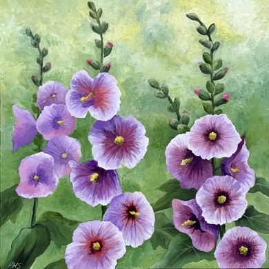 Hollyhocks