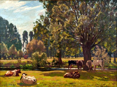 Cattle Grazing beside the Stour at Dedham