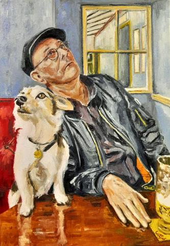 Man and Dog in Pub