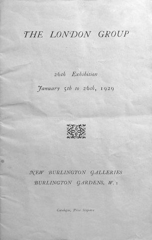 London Group Exhibtion Catalogue
