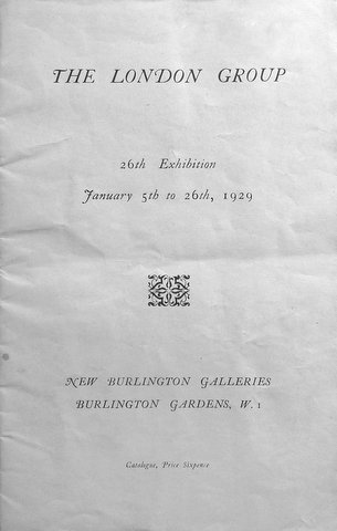 London Group Exhibtion Catalogue