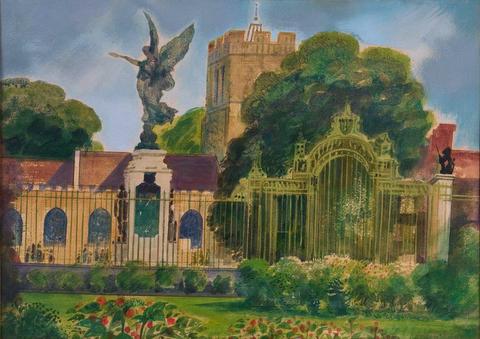 Looking away from Colchester Castle