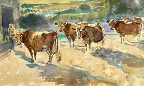 Cattle in a Farmyard