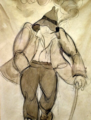 Man Smoking a Pipe