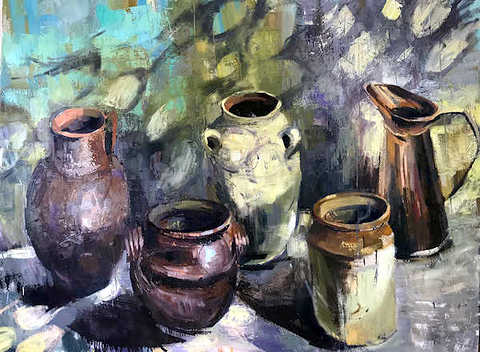 Coastal Pots in dappled light