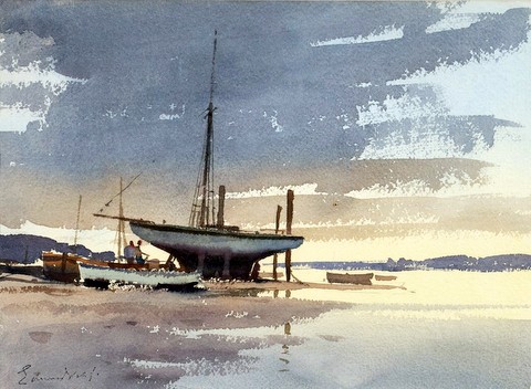 Yacht on the Stocks