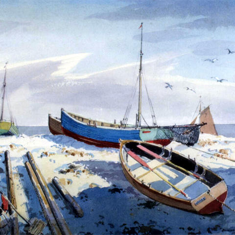 Boats on the Beach, East Coast, Sizewell Bay
