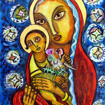 Madonna and Child with Goldfinch and Thistle
