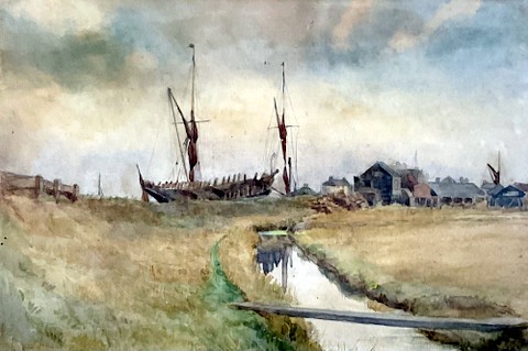 Barges on the Shore