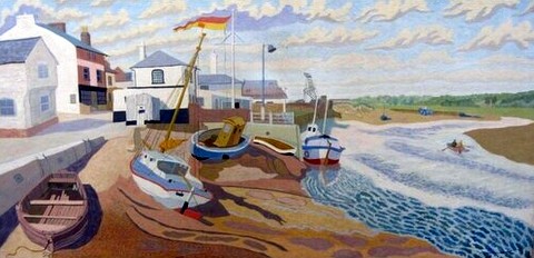Beached Boats on the shore at Rowhedge