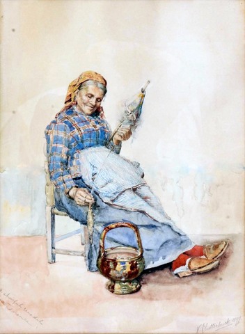 Old Woman with Spindle