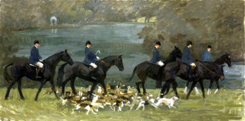 Hunters with their Hounds