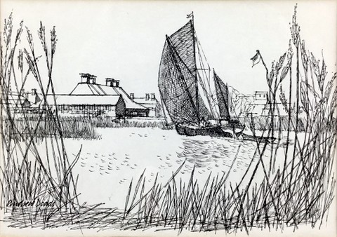 Thames Barge on the Alde, Snape