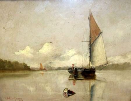 Barge in a Suffolk Estuary