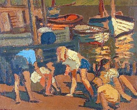 Children Playing on the Quayside