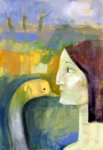 Woman and Swan