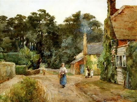 Village Scene with figures