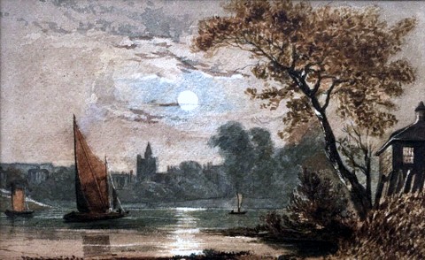 Moonlight River Landscape