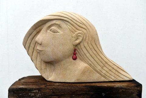 Girl with a ruby earring