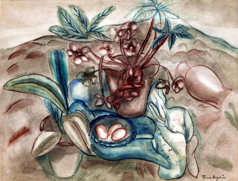 Flowers and Spanish Pottery