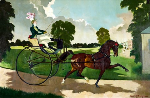 Lady Caroline Lamb driving a whisky through Hyde Park