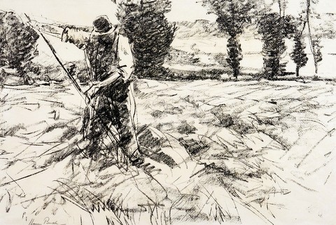 Scything Figure