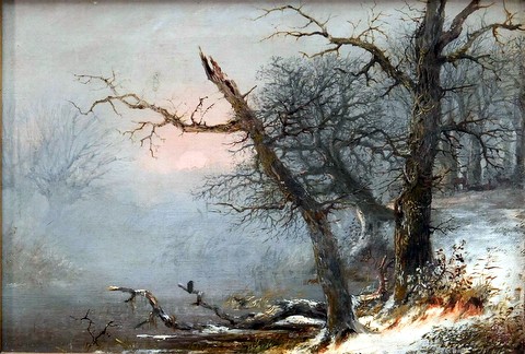 Snow Covered River Landscape