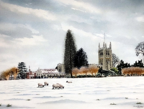 Kentwell view of Long Melford Church