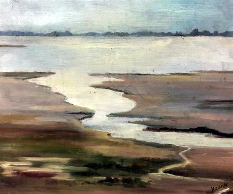 View of an Estuary, River and Marsh