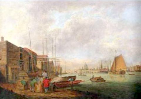 Old London Bridge and St Pauls