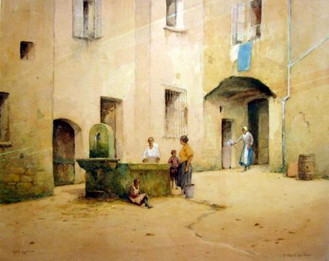 Characters at La Fontaine in Saint Paul Du Var