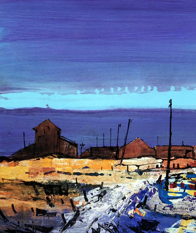 Orfordness, Buildings at Dusk