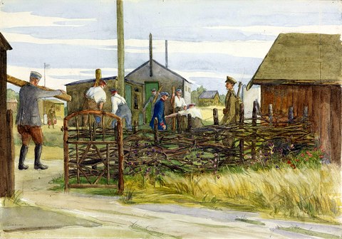 German Prisoners - the Deputy Controller's Camp, Rouen
