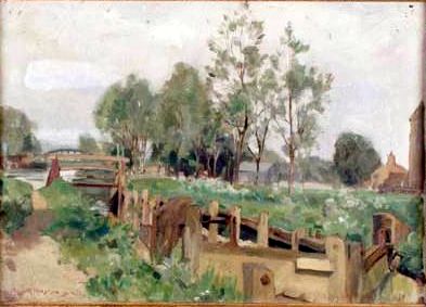Landscape with River Lock