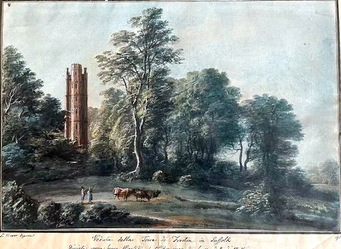 View of Freston Tower in Suffolk