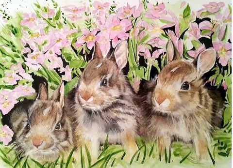 Three Young Rabbits