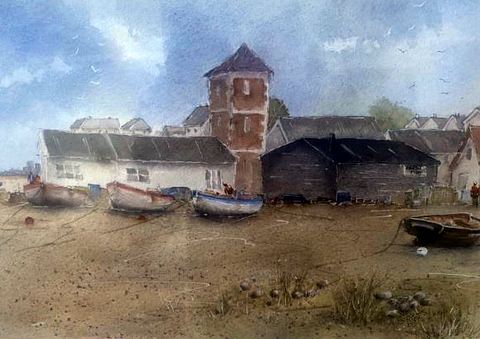 Boats and Fish Sheds at Aldeburgh
