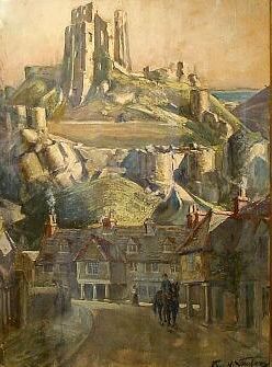 Corfe Castle, dawn