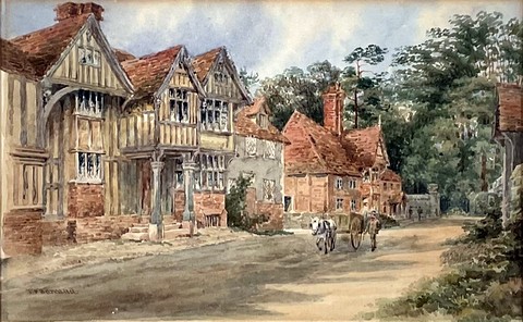 Cart in a Country Lane