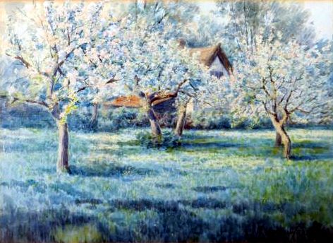 View of an Orchard in Blossom