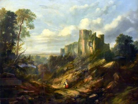 Castle Ruins in landscape
