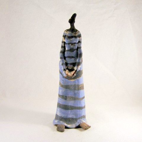 African Lady with Bird