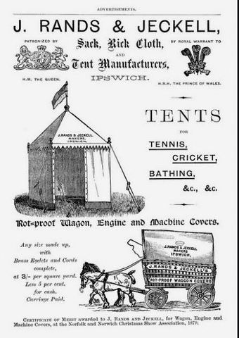 Advertisement of J. Rands & Jeckell, 1892
