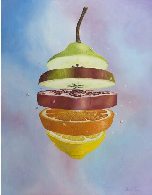 Layered Fruit Painting