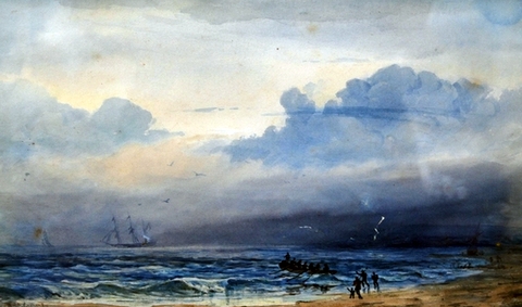 Maritime scene from the beach