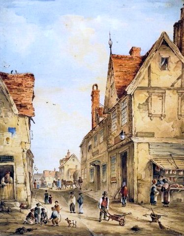 Cumberland Street Woodbridge from the junction with Church Street
