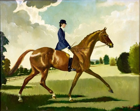 Fiona Gordon, aged 17, riding 'The Black Knight'
