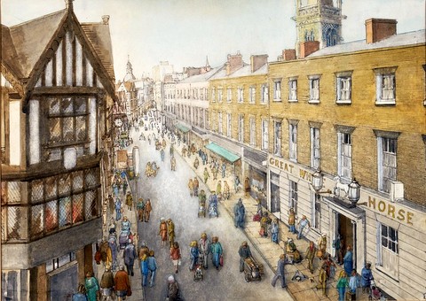 The Great White Horse and Tavern Street, Ipswich
